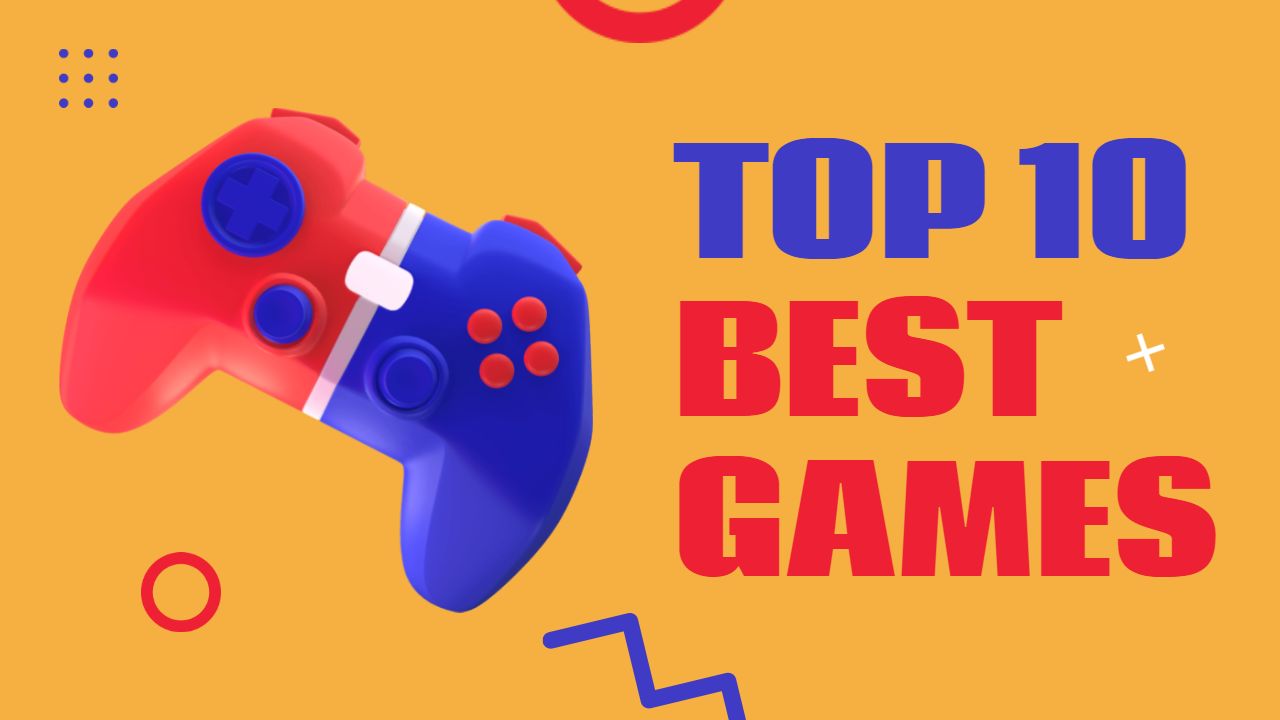 Colorful Game Controller Top 10 Gaming YouTube Thumbnail Template