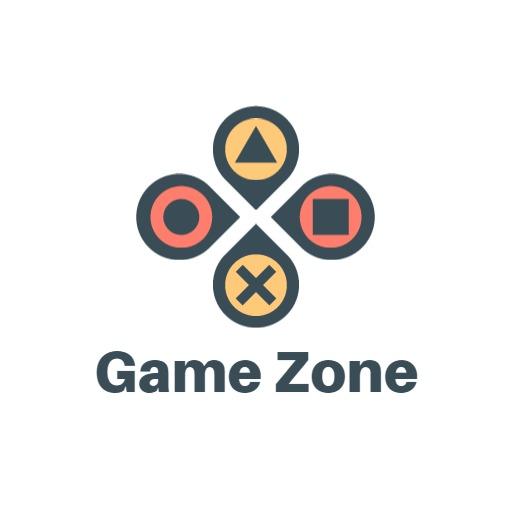 Colorful Gaming Icons Representing Fun Game Zone Logo Template