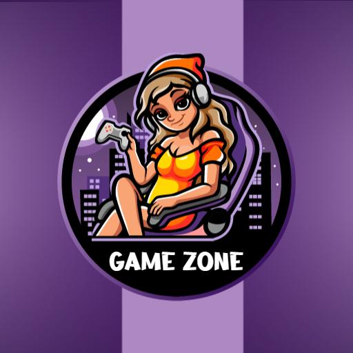 Colorful Gaming Scene Showcasing Esports Fun in Game Zone Logo Template