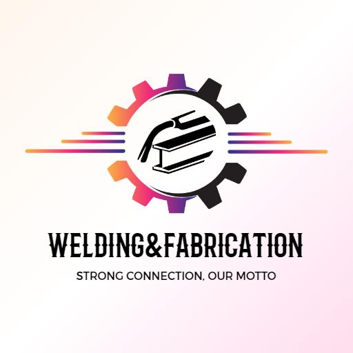 Colorful Gear Design Representing Welding and Fabrication Logo Template