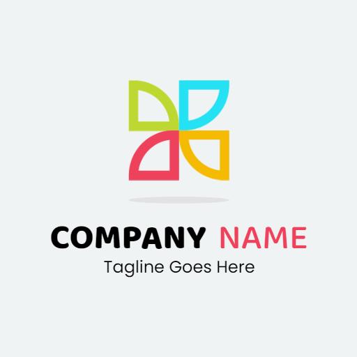 Colorful Geometric Design Capturing Company Logo Template
