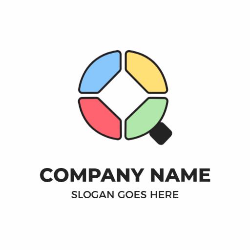 Colorful Geometric Design Featuring Q Letter Logo Template
