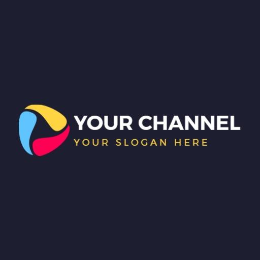 Colorful Geometric Design Highlighting a YouTube Channel Logo Template