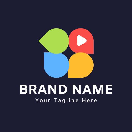 Colorful Geometric Design Representing Creative Business Logo Template