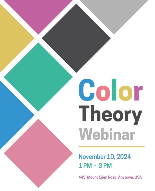 Colorful Geometric Palette for Color Theory Webinar Poster Template
