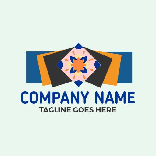 Colorful Geometric Patterns Highlighting Decorative Tiles Logo Template