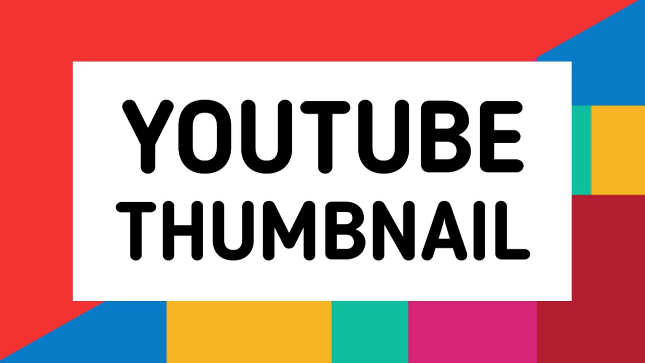 Colorful Geometric Shapes Abstract Design YouTube Thumbnail Template