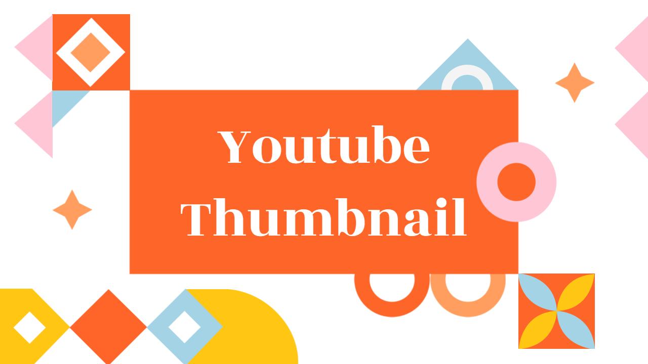 Colorful Geometric Shapes Creative Abstract YouTube Thumbnail Template