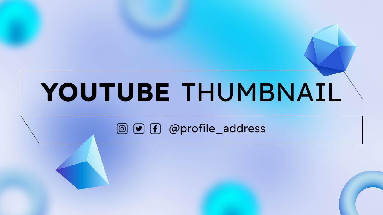 Colorful Geometric Shapes Design Abstract YouTube Thumbnail Template