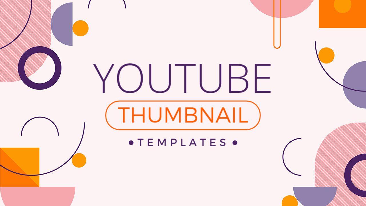 Colorful Geometric Shapes Pattern Abstract YouTube Thumbnail Template