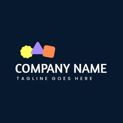 Colorful Geometric Shapes Representing Innovative Company Logo Template