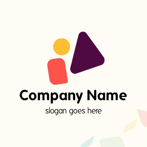 Colorful Geometric Shapes Representing Modern Company Logo Template