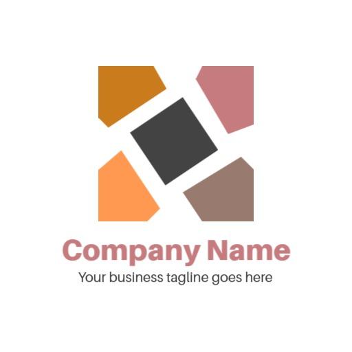 Colorful Geometric Squares Highlighting Modern Business Logo Template