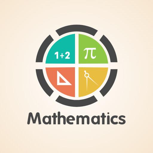 Colorful Geometry and Numbers Symbolizing Mathematics Logo Template