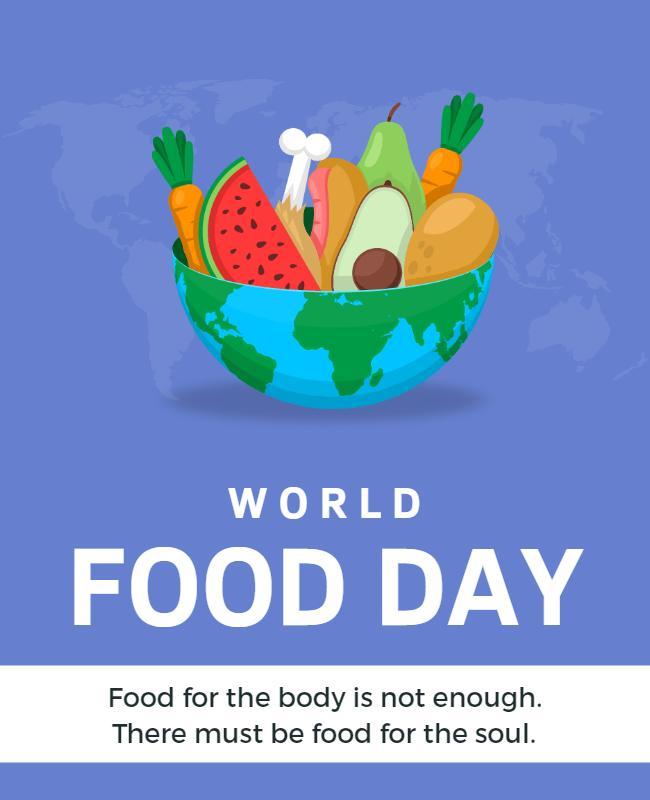 Colorful Global Vegetable Bowl for World Food Day Poster Template