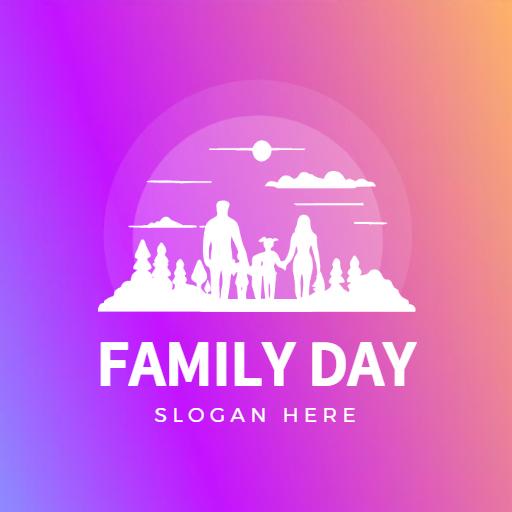 Colorful Gradient Celebration of Family Bonding Day Logo Template