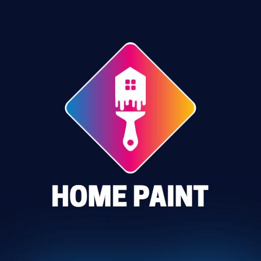 Colorful Gradient Design Showcasing Home Painting Services Logo Template