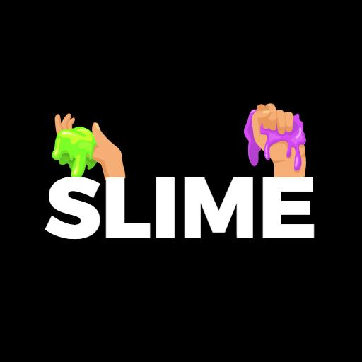Colorful Green and Purple Hands Playing with Slime Logo Template