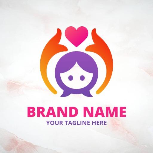 Colorful Hands Embracing a Child in NGO Services Logo Template