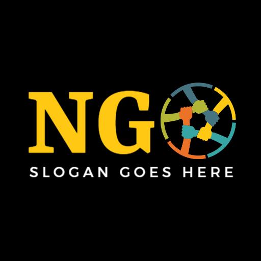 Colorful Hands Symbolizing Unity in NGO Services Logo Template