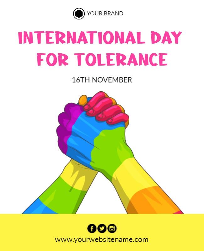 Colorful Hands Unity Theme for International Day Poster Template