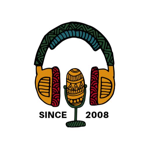 Colorful Headphones and Microphone Sketch Creative Logo Template