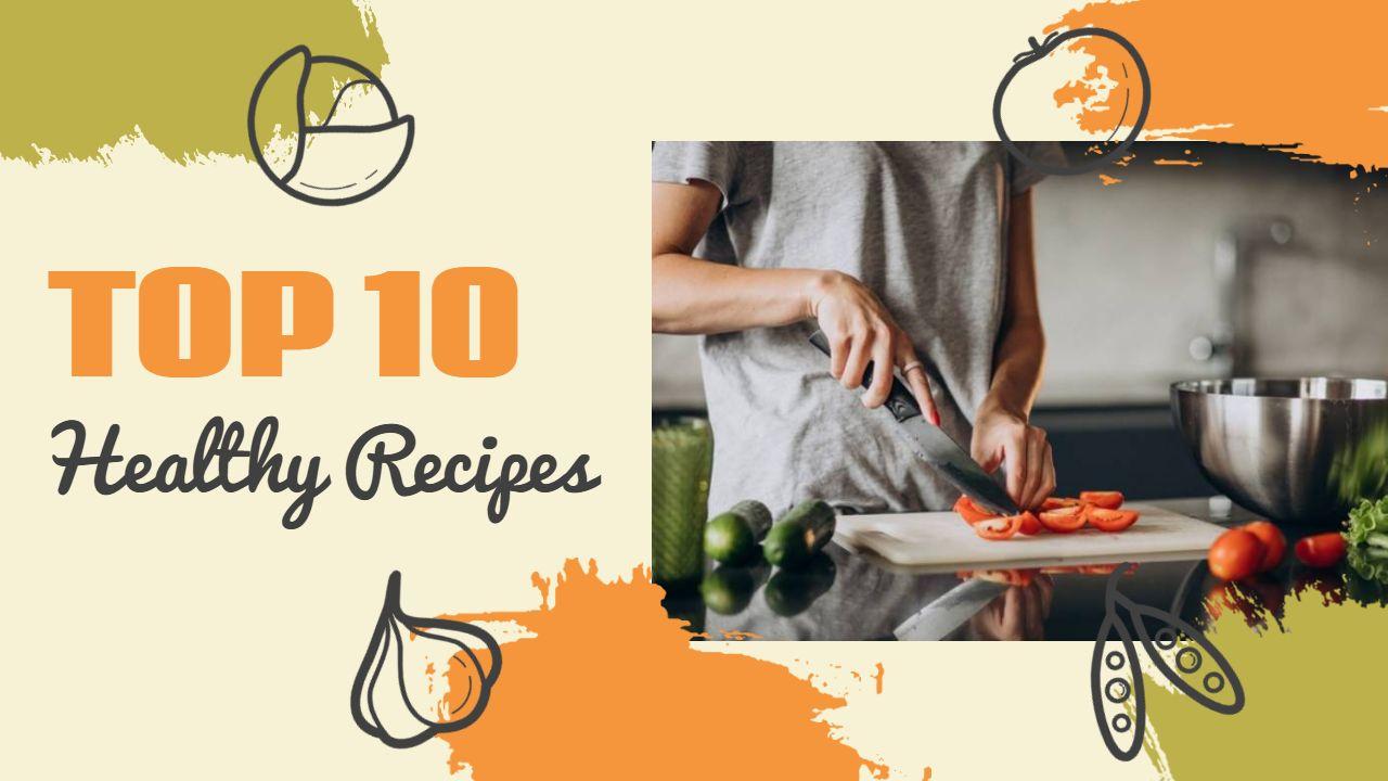 Colorful Healthy Recipe Ideas Cooking Channel YouTube Thumbnail Template