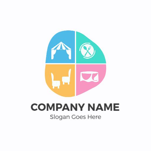 Colorful Iconic Design Showcasing Event Planning Service Logo Template