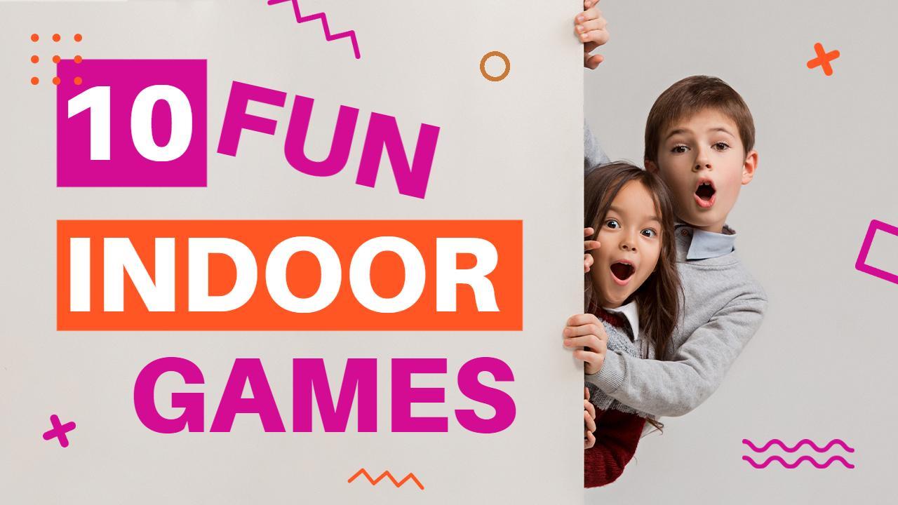 Colorful Indoor Games Fun Kids Activity YouTube Thumbnail Template