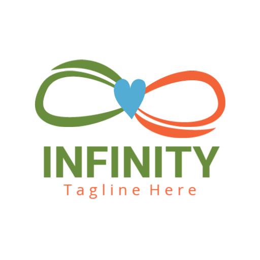 Colorful Infinity Symbol Representing Endless Love Logo Template