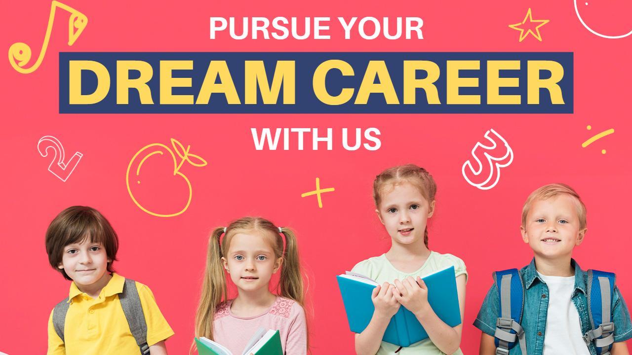 Colorful Kids Education Dream Career Trending YouTube Thumbnail Template