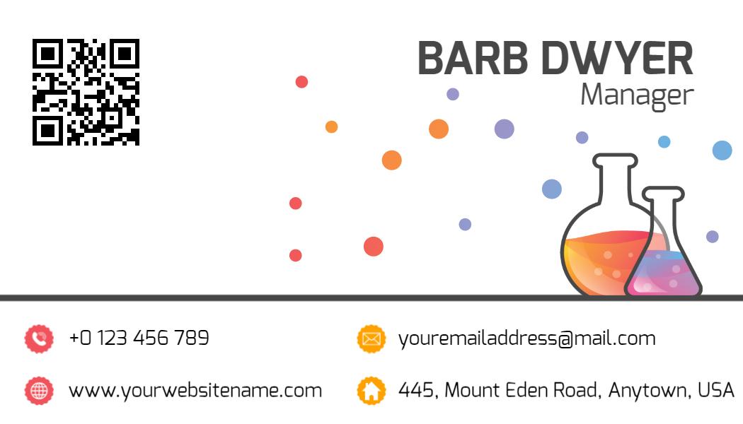 Colorful Lab Equipment Medical Business Card Template