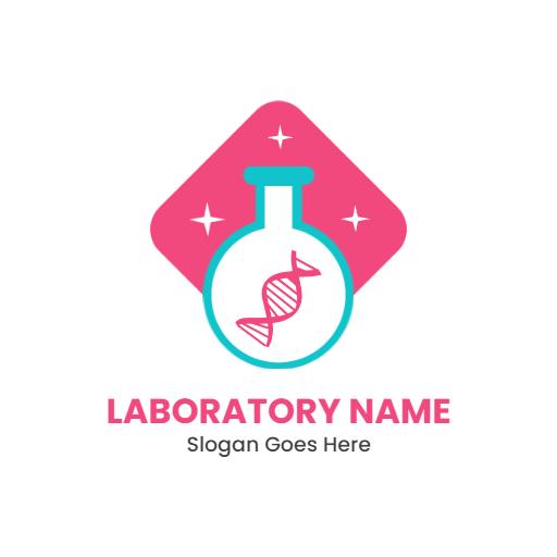 Colorful Laboratory Flask Design Emphasizing Science Logo Template