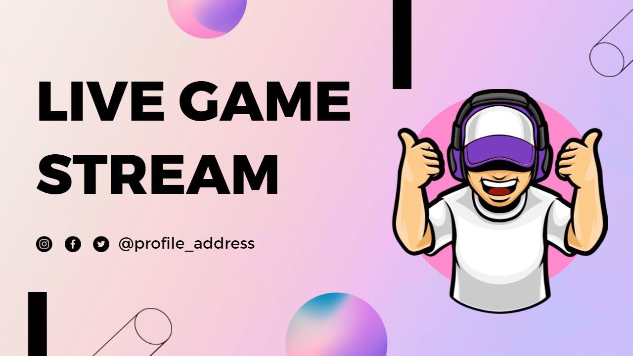 Colorful Live Game Stream Excitement Gaming YouTube Thumbnail Template
