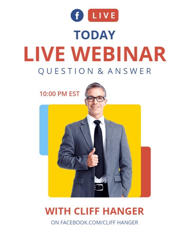 Colorful Live Webinar Question and Answer Session Poster Template