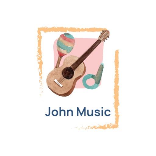 Colorful Maracas and Guitar Illustrate Music Passion Logo Template