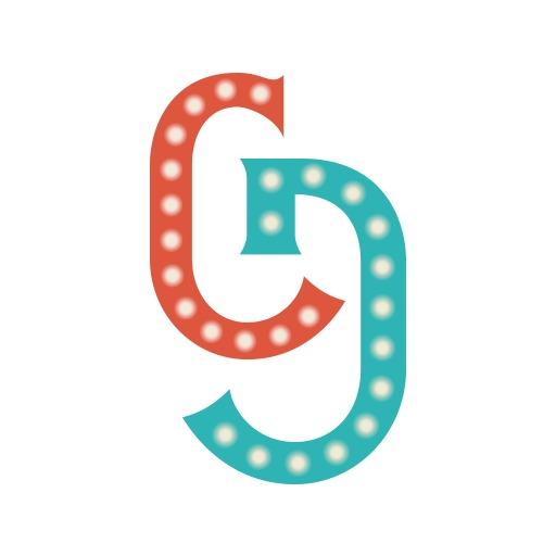 Colorful Marquee Style Monogram Design for Creative Branding Logo Template
