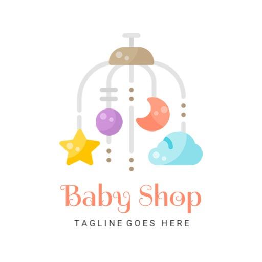 Colorful Mobile Featuring Adorable Baby Toys Logo Template