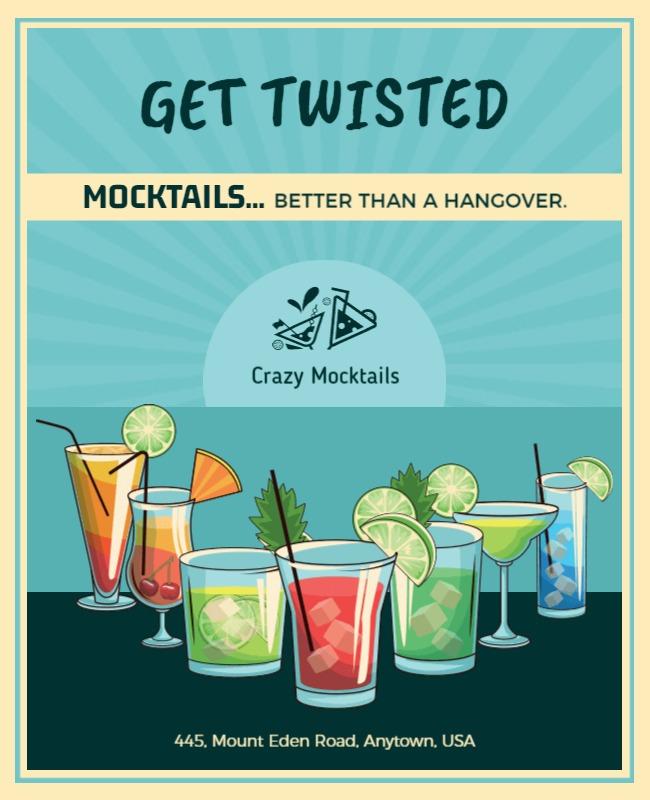 Colorful Mocktail Event Promotion Flyer Template