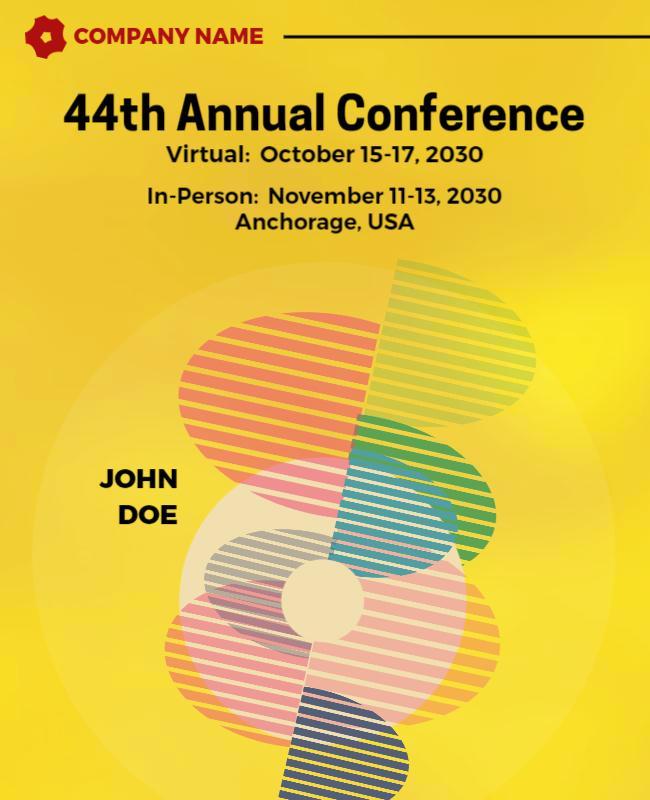 Colorful Modern Abstract Conference Announcement Poster Template