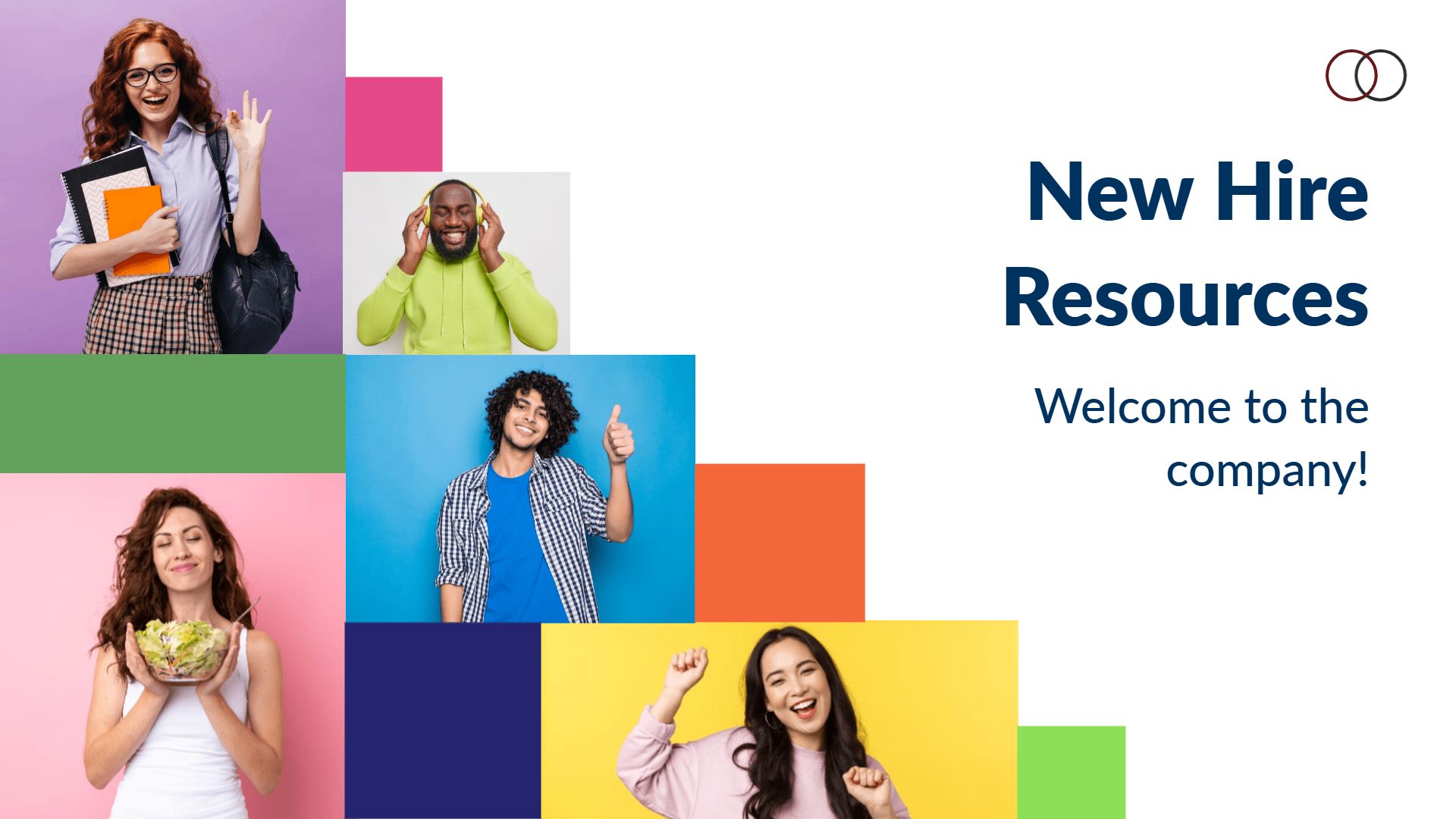 Colorful Modern Business New Hire Resources Presentation Template