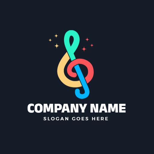 Colorful Music Note Design Celebrating Musical Creativity Logo Template