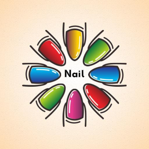 Colorful Nail Designs Showcasing Creative Artistry Logo Template
