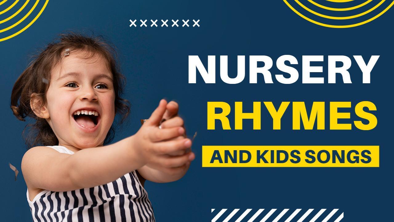 Colorful Nursery Rhymes Kids Songs Learning YouTube Thumbnail Template
