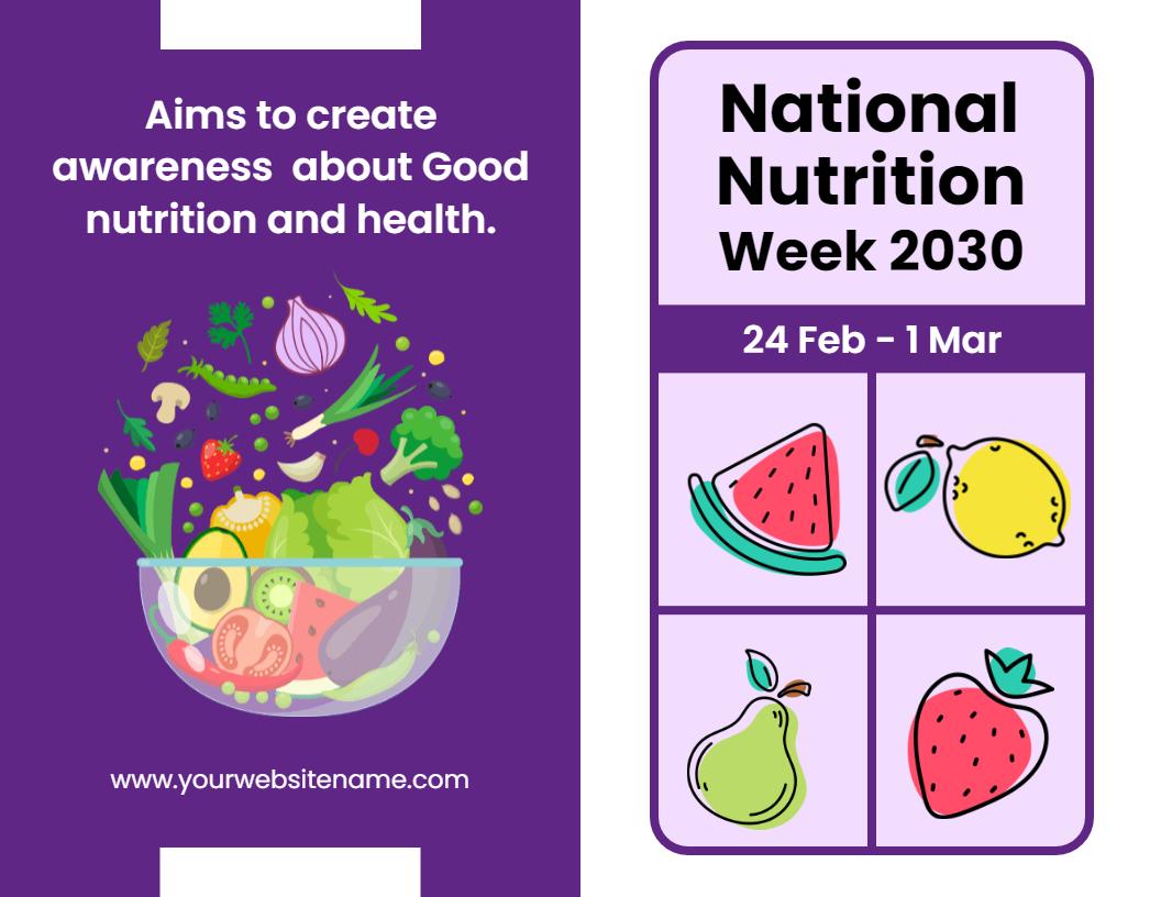 Colorful Nutrition Awareness and Healthy Eating Brochure Template