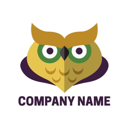 Colorful Owl Design Symbolizing Wisdom and Knowledge Logo Template