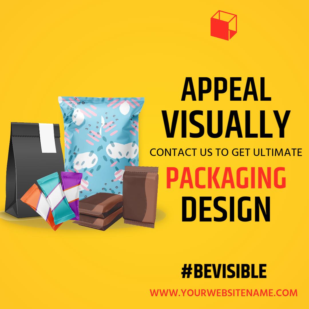 Colorful Packaging Design Services for Business Promotion Ad Template