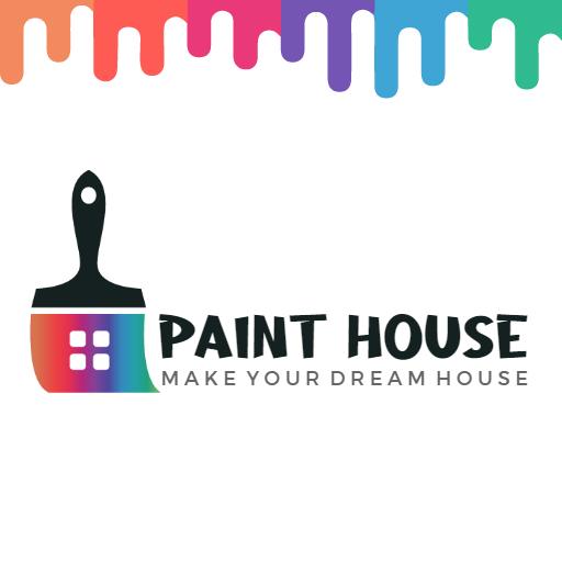 Colorful Paint Brush Design for Creative Painting Logo Template