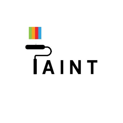 Colorful Paint Roller Illustrates Creative Painting Logo Template