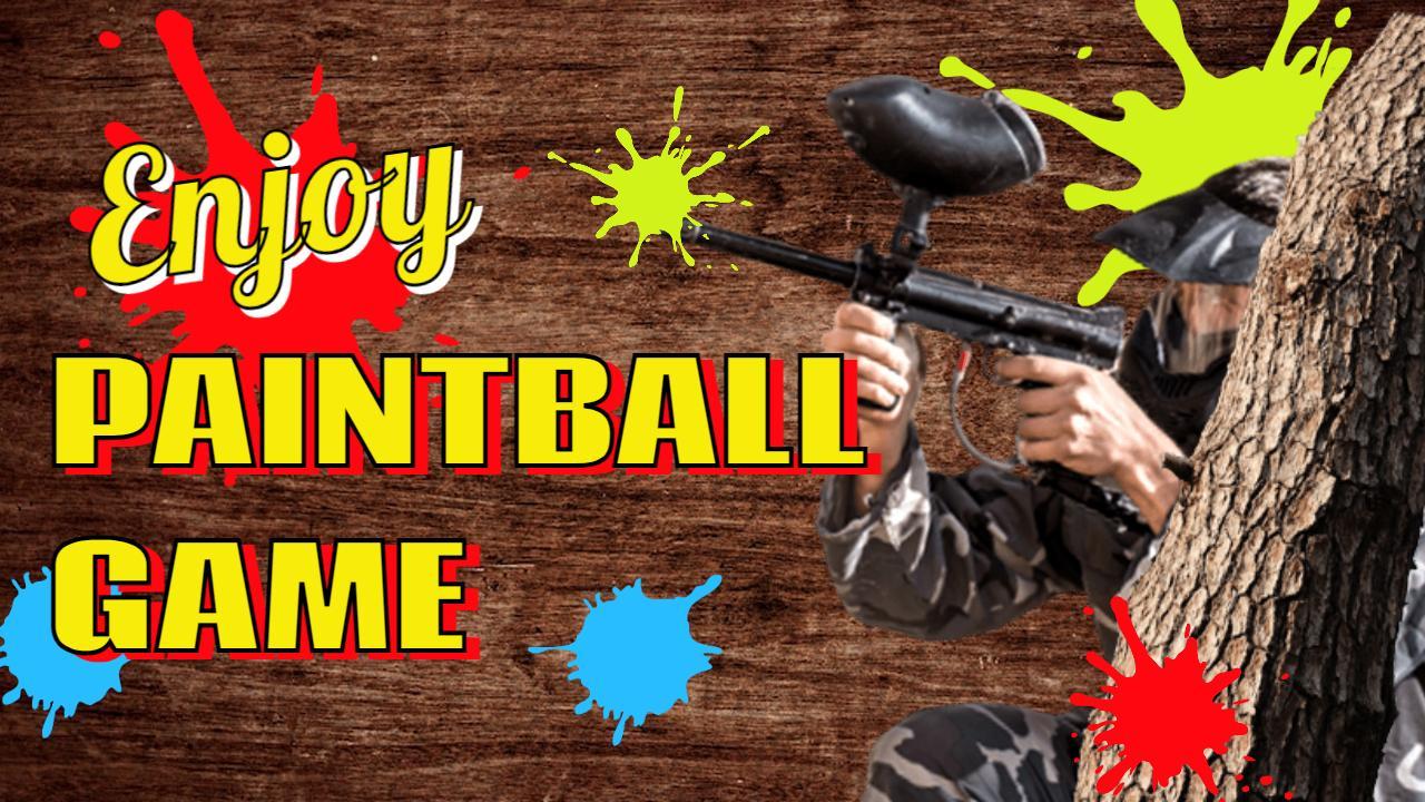Colorful Paintball Action Gaming YouTube Thumbnail Template